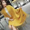 Luxury Pearls Solid Color Cashmere Scarf Women Winter Warm Pashmina Scarves Tassel Casual Bufanda Poncho Lady Wraps Shawls