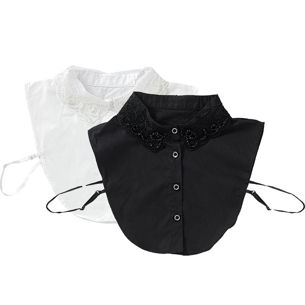 Womens Lace Fake Collar Abnehmbares halbes Hemd Bluse Falscher Kragen Womens Lace Fake Collar Abnehmbares halbes Hemd Bluse Falscher Kragen