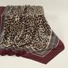 90cm Leopard Print Square Scarf Satin Silk Headband Muslim Woman Hijab Lady Fashion Hairwrap Rock Style Headscarf Islam Turban