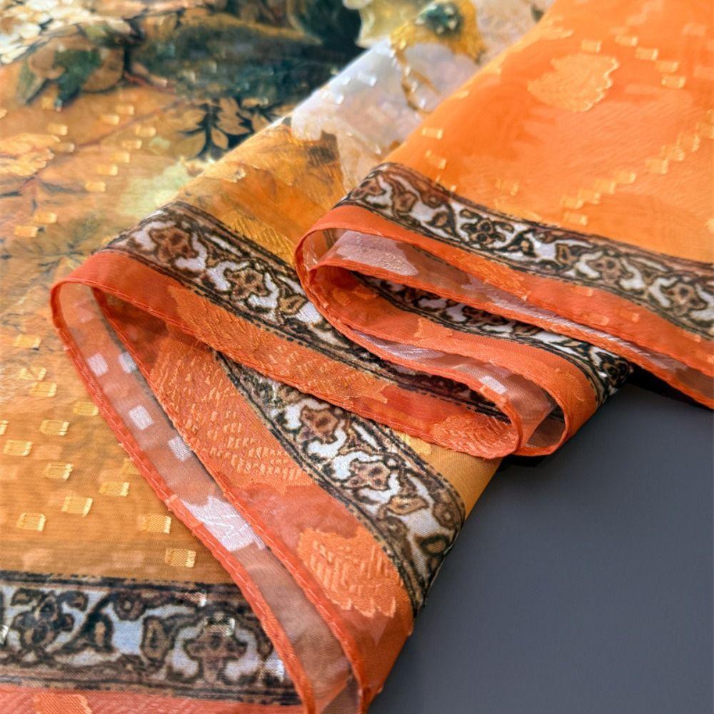 Soft Silk Scarves Peony Flower Female Shawl Wrap Fashion Women Head Scarf  Summer