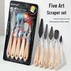 5-Piece Stainless Steel Palette Knife Set for Oil, Gouache, and Acrylic Painting
