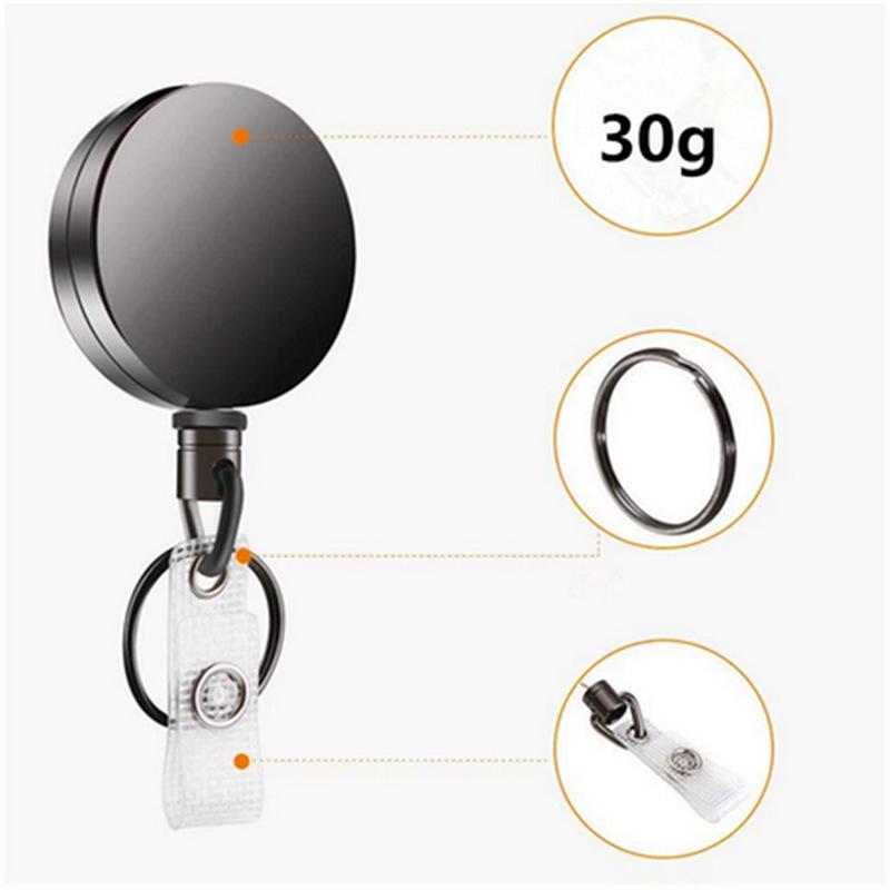 All-Metal Anti-Theft Retractable Nylon Keychain with Pull-Apart Buckle