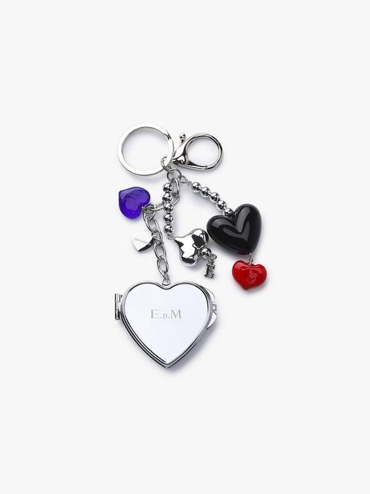 

E.B.M (Edition by Michaa) Mirror-decorated Heart Keychain EMP1ABR020 SILVER_FREE