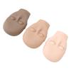 3pcs Eyelash Extension Face Mannequin Removable Eyelids Makeup Practice Face Model Dark Brown Light