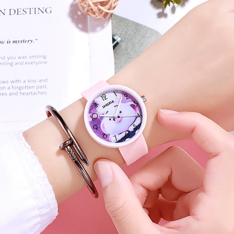 Watch Niche Jelly Candy Primary School Students Versatile Pink Simple Junior High School Cute Fashion Quartz Watch
