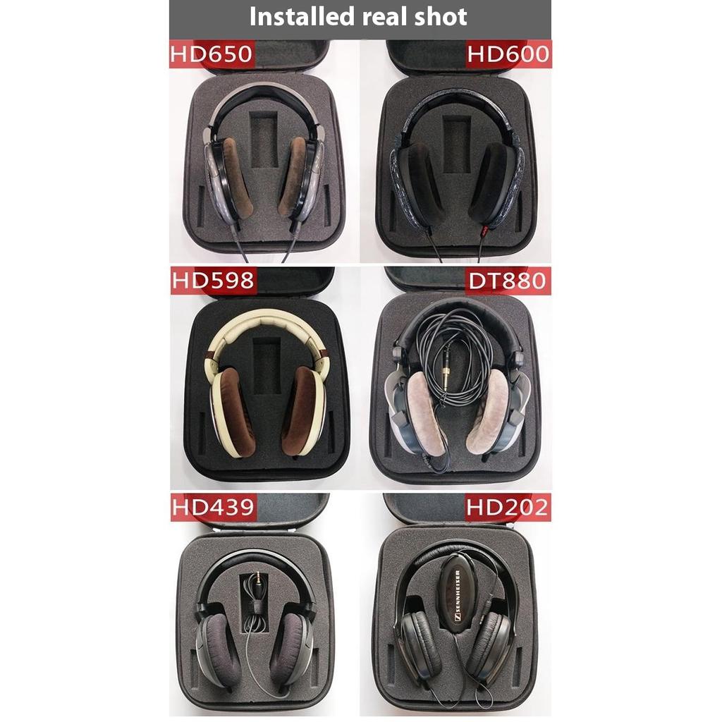 Headphone Carrying Case for Over-Ear Headsets Portable Storage Bag with Convenient Handle