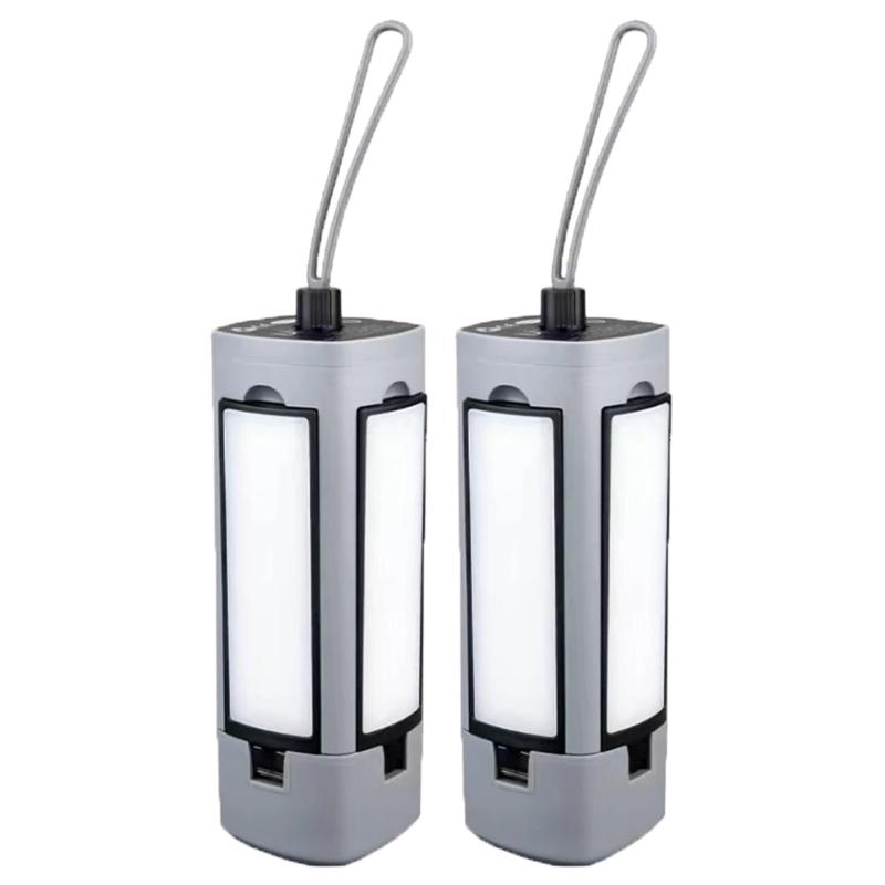 Folding Outdoor Camping Light Portable Rechargeable Hanging Tent Hanging Lantern with Battery Display Emergency Car Outdoor Lamp