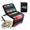 [Overwhelmingly Beautiful Colors] Acrylic Marker Set of 60 Colors Water-based Pen Brush Type Layering Vibrant Water Resistant Illustration Art