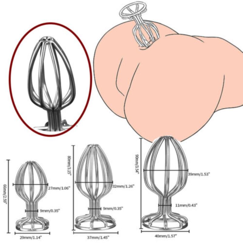 Stainless Steel Hollow Anal Plug Speculum Anal Dilator Expander Anus Butt Plug Erotic Sex Toys Women Men Anal Toys for