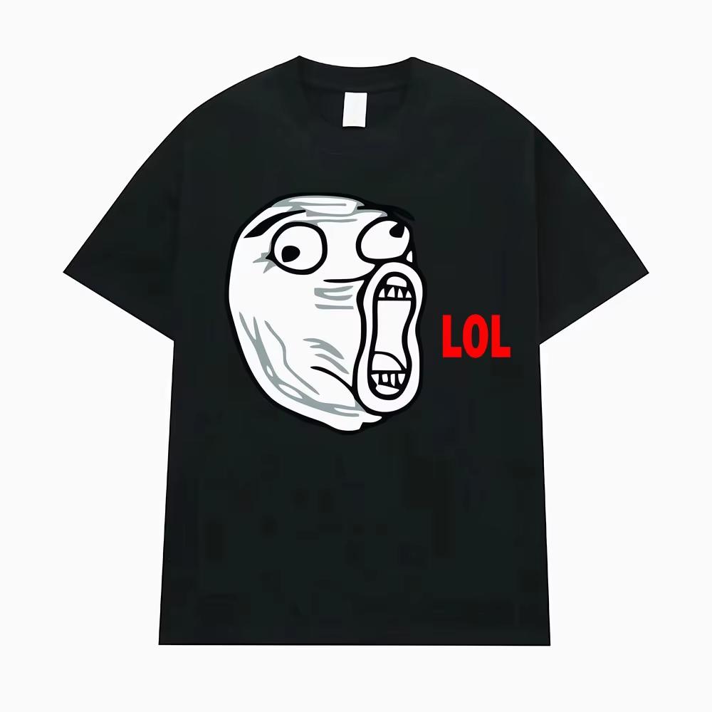 Funny Troll Face T Shirt Viral Internet Hilarious Retro Meme Graphic Tee Shirt Men s Women Short Sleeve T-shirt S
