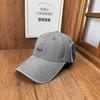 Niche design sense old cap washed embroidery soft top baseball cap spring and autumn new versatile show small face