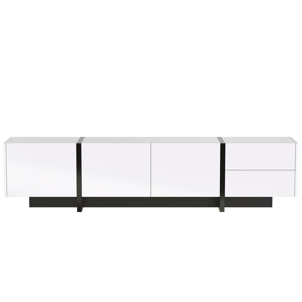 TV Schrank, TV Lowboard mit Schubladen, Moderner Fernsehtisch mit Stauraum, TV Tisch für Wohnzimmer und Esszimmer