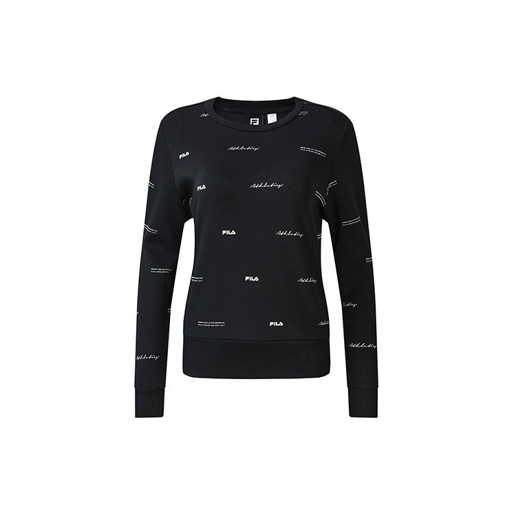 

FILA Athletics Simple Letter Logo Casual Sports Knit Pullover Sweatshirt Women sweatshirt A11W231202F-ZA L