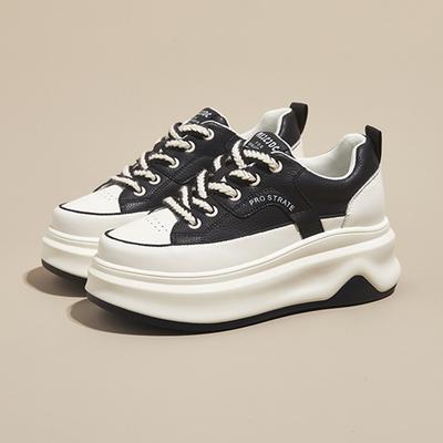 Damen Sneaker Schuh Dicksohlig, Plateau Weiß Klobig Freizeit Schuhe Damen Übergröße Flach Frühling Studenten Schuhe Mädchen