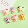 18/20PCS Cute Cartoon Animals Cream Gel DIY Handmade Phone Case Hair Clip Hole Shoes Key Chain Resin Small Accessories