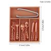1Set 1:12 Mini Fork Knife Clips Spoon Tableware With Storage Box Dollhouse Decor Accessories