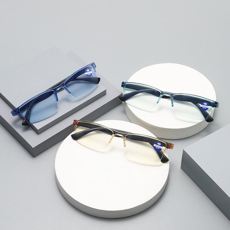 Smart Automatic Zoom Reading Glasses Rimless Ultralight Anti Blue-ray Spectacle Radiation Protection Blue Light Glasses Unisex