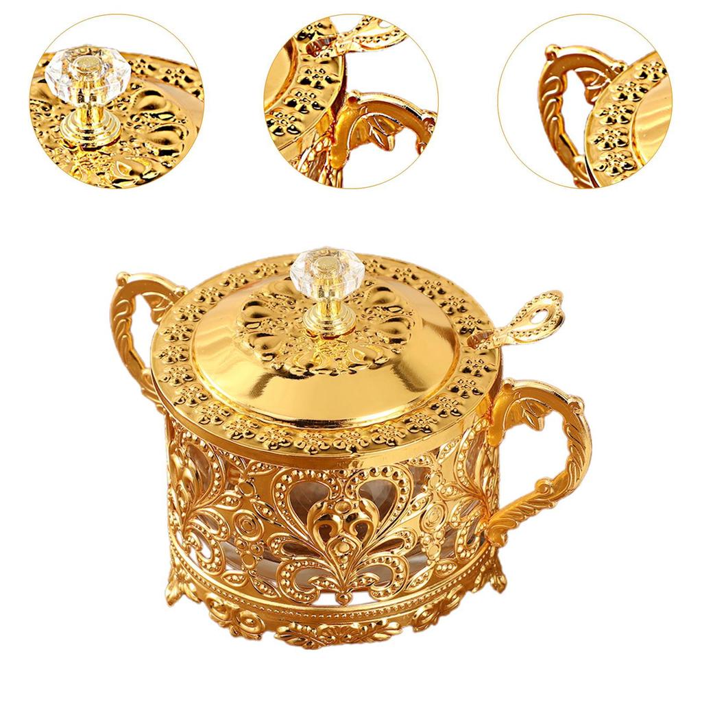 Bonbonglas Bonbonbehälter mit Deckel und Löffel Wiederverwendbares Multifunktionales Honigglas für