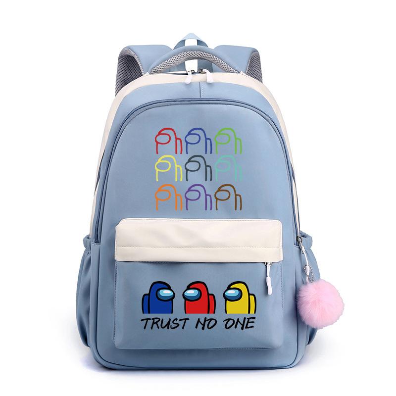 School bag backpack five Wu backpack candy color large capacity student school bag stationery
