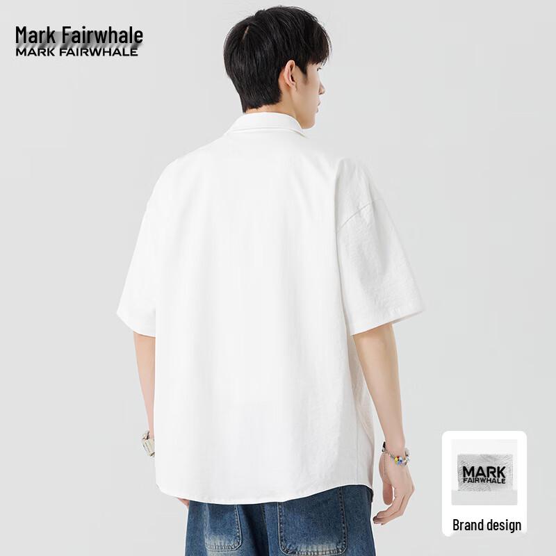 Mark Fairwhale Men's Ice Silk Short Sleeve Casual Shirt