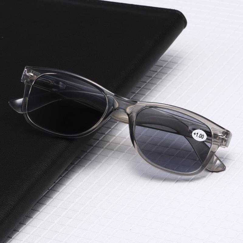 Unisex Retro Classic Reading and Sunglasses with Gray UV380 Lenses - Presbyopic Eyewear for Men and Women.