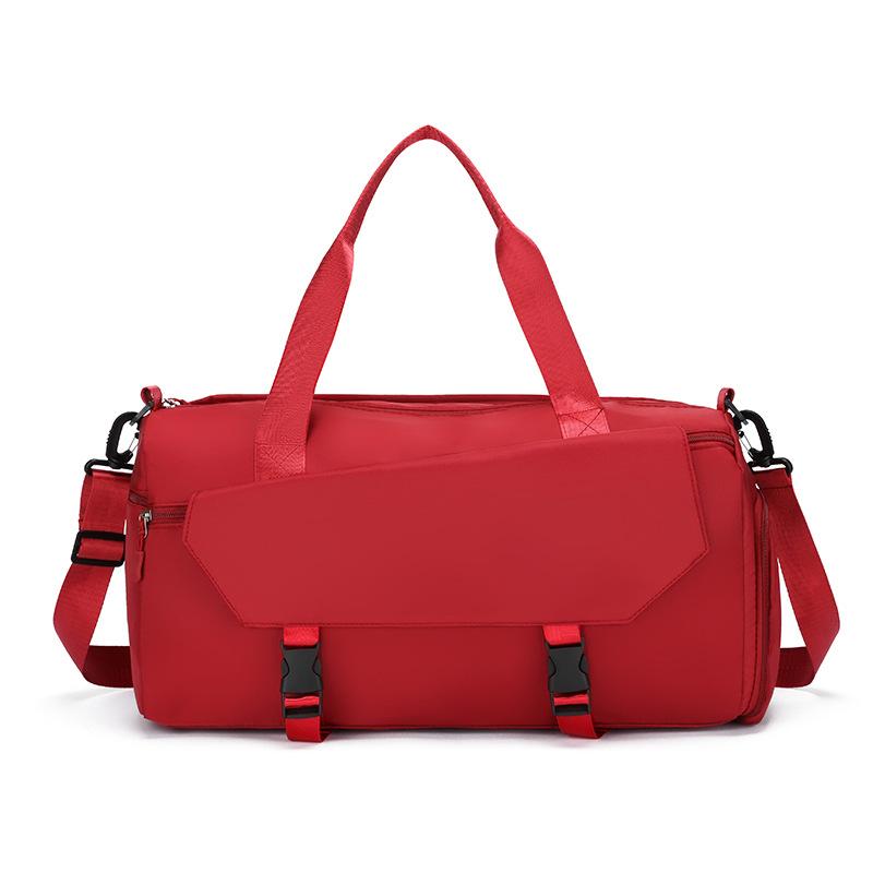 Fashionable, Simple and Large-capacity Luggage Bag with Shoe Compartment for Going Out, Dry-wet Separated Sports and Fitness Bag with A Pull Handle