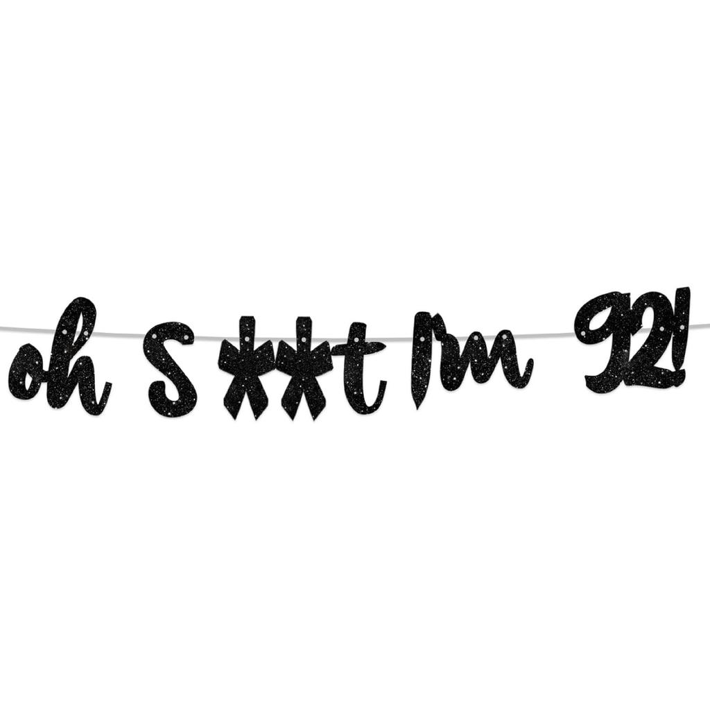 Oh I’m 30! Banner Backdrop Glitter Black Hallo Thirty Cheers to 30 Years Old Theme Decor for Man Woman Happy 30th Birthday Party Photo Studio Prop
