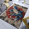 1PC Blue Frog Mandala Print Carpet for Living Room Bedroom Bedside Sofa Floor Mat Modern Home Decor Aisle Corridor Area Rug