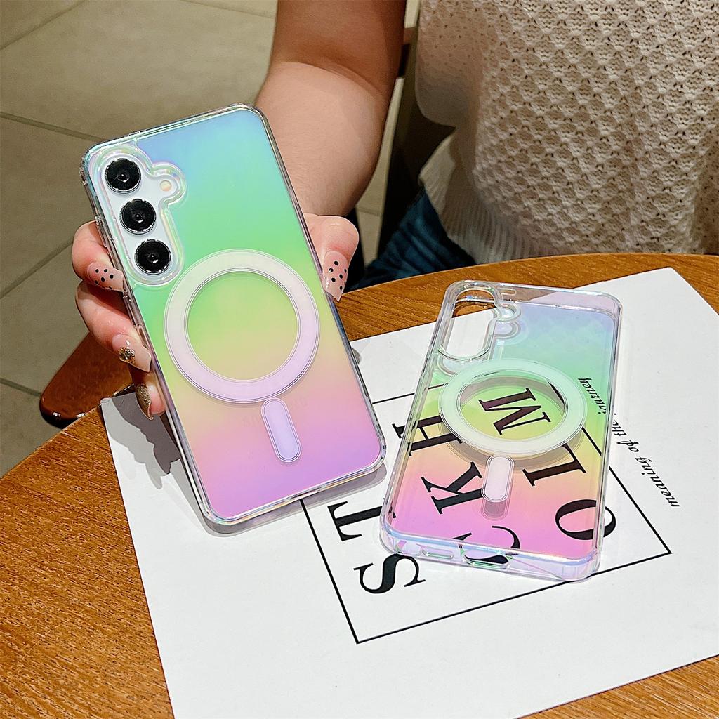 For Samsung Galaxy A54 5G Case Compatible with MagSafe Acrylic+TPU Gradient Phone Cover