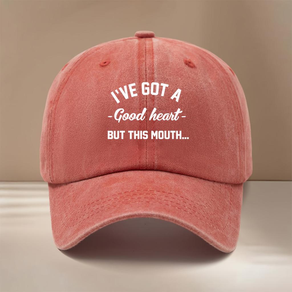 Uniform Cap for Men and Women, Straightforward and Humorous Style, Light and Comfortable Curved Brim Trucker Hat