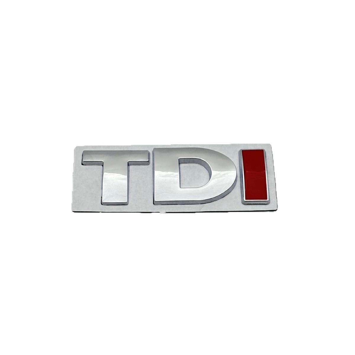 Металлический набор автомобильных наклеек Volkswagen TDI: Боковые, Задние, Эмблемы решетки радиатора и Наклейка  Спортивный объем .
