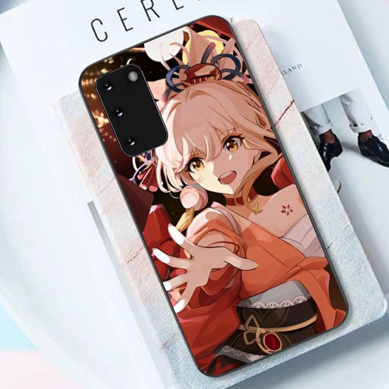 Etui na telefon Anime Genshin Impact Yoimiya dla Samsunga S10 21 20 9 8 plus lite S20 ULTR 7edge