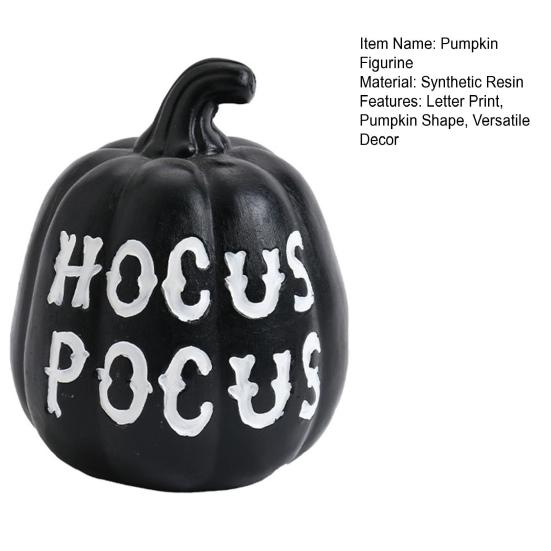 Halloween Ornament Letter Print Pumpkin Shape Festive Sculpture Home Parties Halloween Thanksgiving Decor