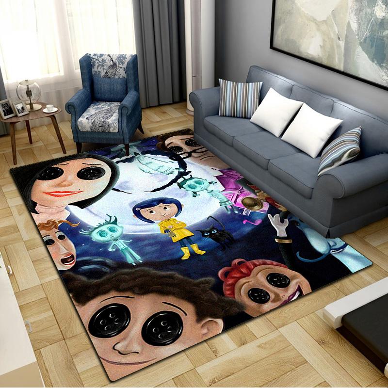 Coraline Carpet Rug for Living Room Bedroom Home Sofa Decoration,Kids play Non-slip Floor Mat