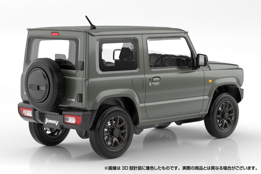 Aoshima Bunka Kyozaisha Rakupla Snap Car Series JB64 Jimny 2018 Jungle Green Plastic Model 1/24 No.03-JG Color-coded (Car)