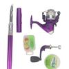 Plastic Fishing Rod & Reel Set: Folding Rocker Arm with Line Wheel and Fountain Pen Design