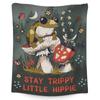 Cartoon Frog Mushroom Blanket Lovey Green Animal Flannel Throw Blankets for All Season Botanical Plush Soft Bed Sofa Blanket