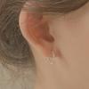 925 Silver Mariete One-Touch Ring Earrings W