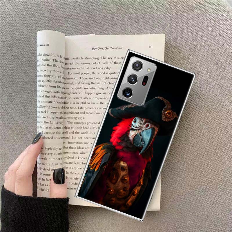 Macaw Pirate Phone Case for Samsung A17 A37 A57 A07 A16 A26 A36 A56 A05S A15 A25 A35 A55 Galaxy A03 A13 A23 A33 A53 A50S A51 A70