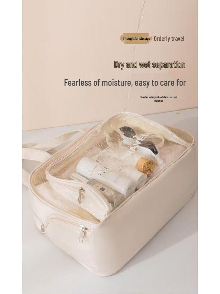 Large Capacity Wet/Dry Swim and Fitness Bag with Shoe Compartment, Toiletry, and Makeup Storage