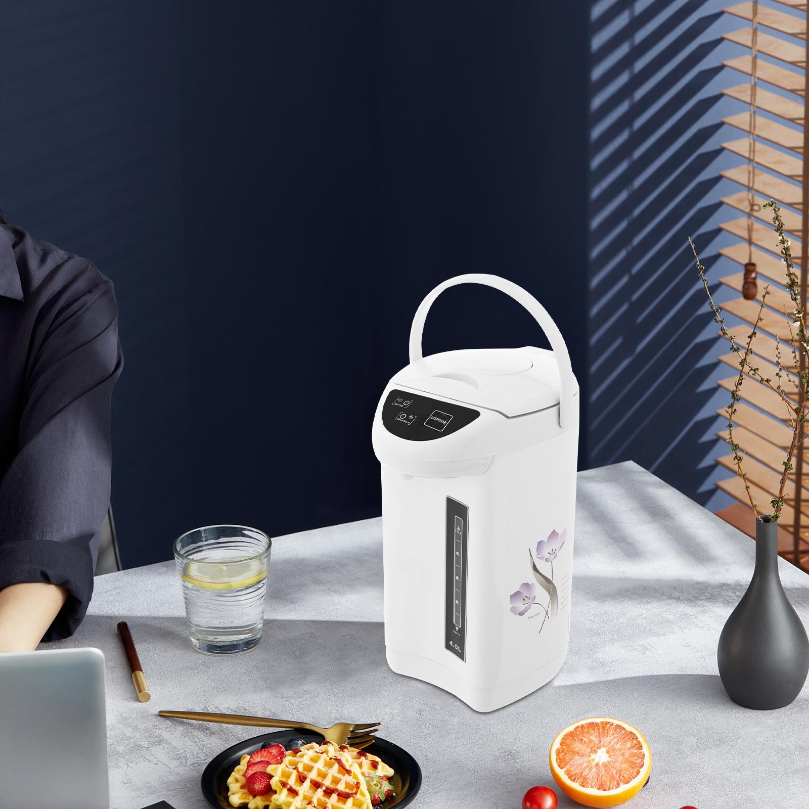 

4L Large Capacity Electric Kettle, Fast Boiling in 20 Min, 750W Powerful Heating, 110V for Home Use, Stainless Steel Interior білий