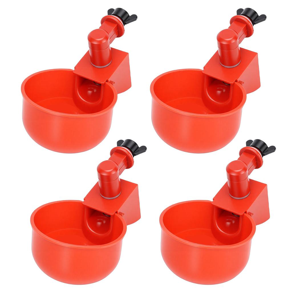 10PCS Automatic Chicken Waterer Cups with Electric Drill Bit Poultry Water Feeder Kit for Duck Goose Turkey 10PCS Cups