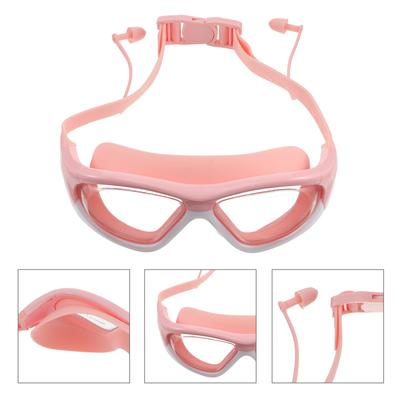 Children's Large Frame Swimming Goggles Kids Waterproof Anti Fog Eyewear Candy Green Adjustable Straps PC Lens Use
