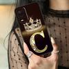 Letter Monogram Gold Marble Case For Oppo A16 A76 A96 A17 A18 A60 A80 A40 A38 A58 A78 A98 A94 A74 A54 A15 A57 A77 A5 Pro