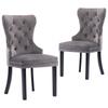 Day and Night - Day and Night Dining Chairs 2 Units Gray Velvet
