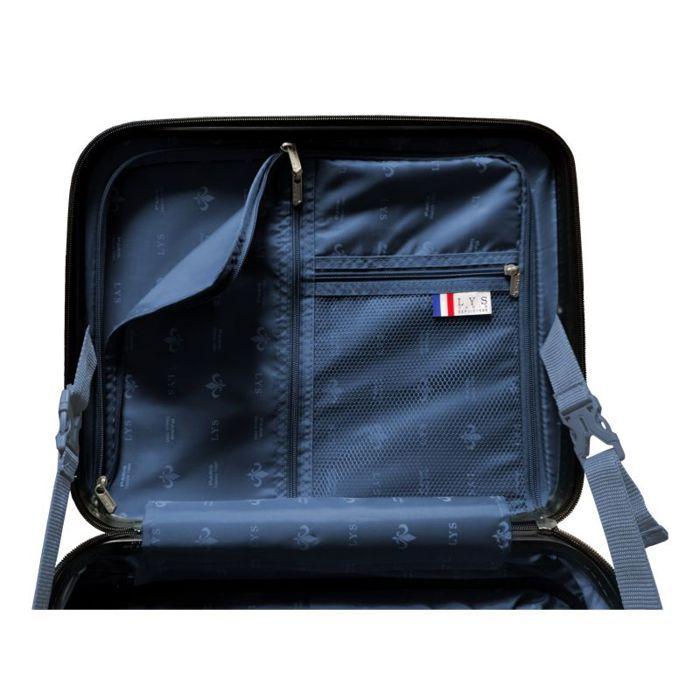 Set of 3 Expandable Hard Suitcases 2405/3 - Anti-theft Zipper - LYS Paris