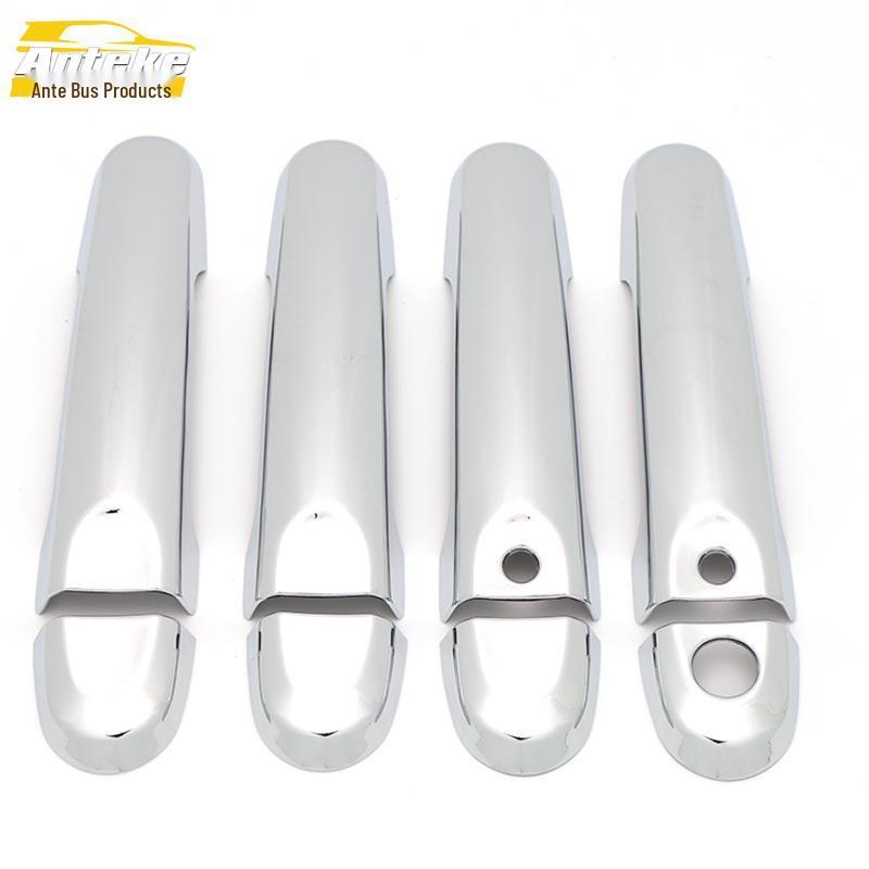 Compatible with 2011-2016 New Sunny: Car Door Handle Chrome Trim, Armrest Sticker, and Handshake Buckle.