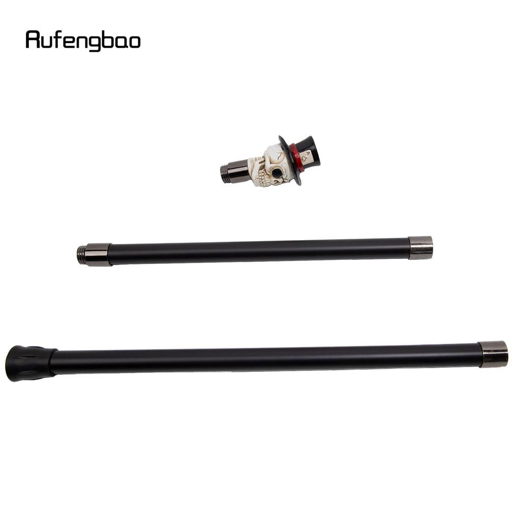 White Resin Skull Head Walking Cane Fashion Decorative Steel Walking Stick Gentleman Elegant Cosplay Cane Knob Crosier 94cm