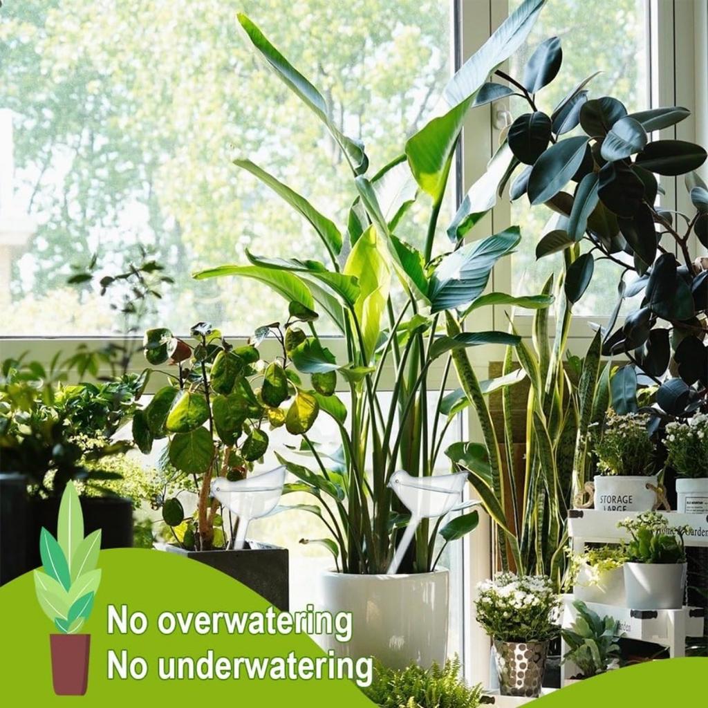 Plant Self Watering Globes Glass Water Bulbs for Planter Insert Self Watering Devices Automatic Plant Waterer Spikes for Indoor Outdoor Plants