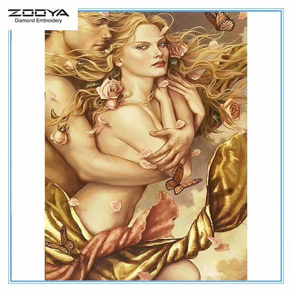 

ZOOYA 5D Алмазная картина Вышивка Полный дрель Мозаика Картинки Пара Сексуальная вышивка крестиком Домашний декор